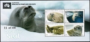 AAT Antarctic Crabeater Seal 2018 - APF apoya Newcastle Stamp Expo #11/100 - Imagen 1 de 1