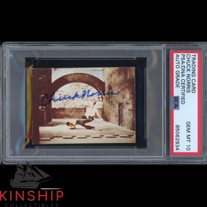 Chuck Norris signed 1974 Yamakatsu Card PSA DNA Slab Bruce Lee #64 Auto 10 C2137 - Bild 1 von 1