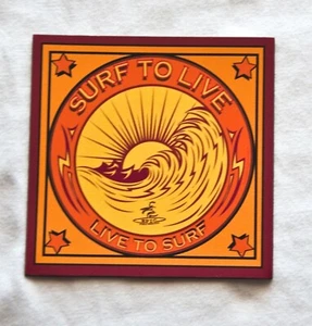 SURF TO LIVE TO SURF- SURF ARTE SURF CULTURA SURFING Calcomanía Imán 3"x 3" - Imagen 1 de 2