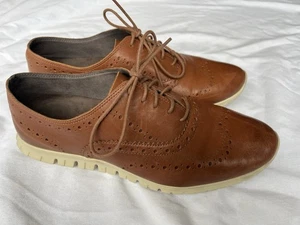 Cole Haan ZERØGRAND W14476 Women's US 10 C Oxford Shoes Brown Leather Wingtip - Picture 1 of 8
