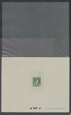 Tarjeta de prueba del día del sello de Carlos III de Mónaco B95 1948 sin goma de mascar emitida Foto 1 de 2