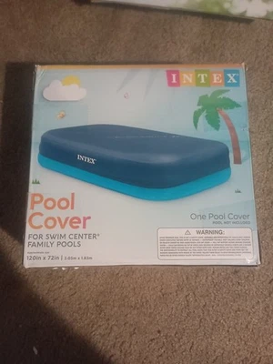 Intex Pool Cover For Swim Center Family Pools 120"x72" Rectangle .Box Damage New - Image 1 of 4