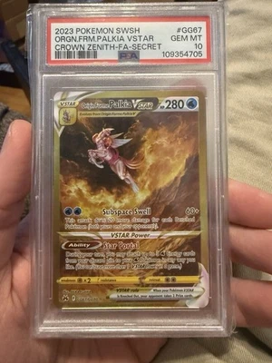 Pokemon Origin Forme Palkia VSTAR Crown Zenith Secret Rare Full Art #GG67 PSA 10 - Image 1 of 2