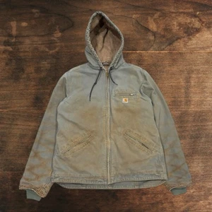 Carhartt Women's WJ141 331 Seaglass Blue Sierra Sherpa Lined Jacket Small Faded - Picture 1 of 9