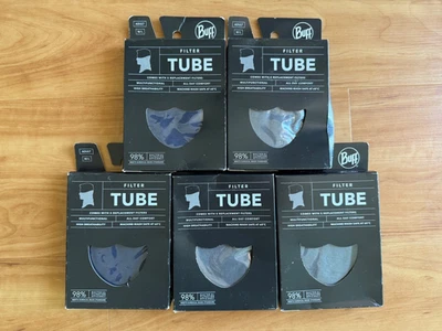 Tubo de filtro Buff cinza marinho adulto M/G pescoço face gaiter - Imagem 1 de 3