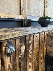 20m² Scorched Reclaimed Pallet Wood -Wall Cladding Recycled Timber Planks Boards - Picture 1 of 4