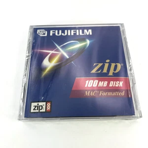 Fujifilm 100MB Zip Disk Mac Formatierter Vintage Datenspeicher - VERSIEGELT - Bild 1 von 9