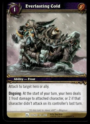Everlasting Cold 34/208 Fields of Honor 2009 World of Warcraft TCG NM - Image 1 of 2