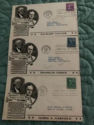 PRESIDENTIAL SERIES-(3)ANDERSON CACHETS #817/819/826 UD FDC...HARD TO FIND! - Image 1 of 2