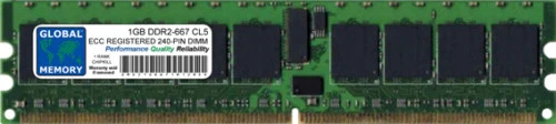1GB DDR2 667MHz PC2-5300 240-PIN ECC REGISTERED RDIMM SERVER/WORKSTATION RAM 1R - Image 1 of 1