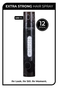 12x Morfose Extra Strong Haarspray 400 ml • Starker Halt • Schwarz • Hair Spray - Bild 1 von 2