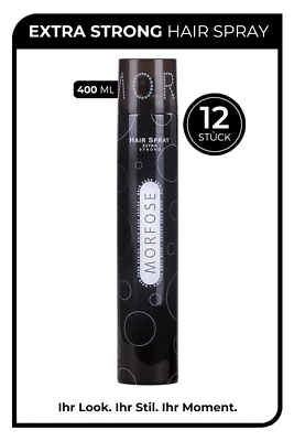 12x Morfose Extra Strong Haarspray 400 ml • Starker Halt • Schwarz • Hair Spray - Bild 1 von 2