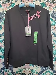 SUSAN G KOMEN FEELING HOPE Black BRAVE Sweatshirt Size Large - Picture 1 of 5