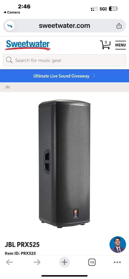 Altavoz jbl prx52s Foto 1 de 1