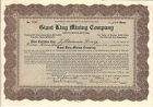 1914 CALIFORNIA Giant King Mining Co Aktienzertifikat Nevada County