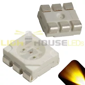 20 x LED PLCC6 5050 Yellow Gold SMD LEDs Light Super Ultra Bright Car PLCC-6 - Picture 1 of 2