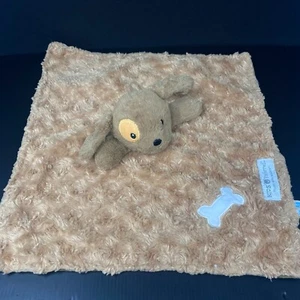 Kids Preferred Brown Tan Puppy Dog Baby Lovey Security Blanket White Bone Swirl - Picture 1 of 6