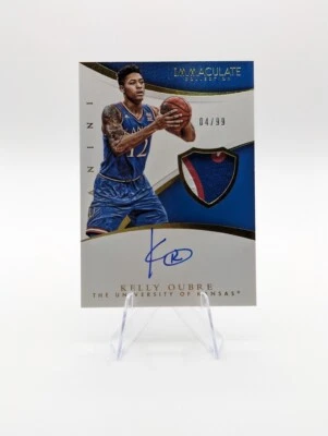 Kelly Oubre Jr. 2015 Immaculate Collection Multi-Sport RC Patch Auto SP /99 #348 - Image 1 of 2