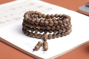 Natural 8mm HaiNan Wild Agarwood Bracelet Aloewood Malas Meditation Prayer Beads - Imagen 1 de 8