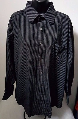 Eighty Eight Mens Shirt Size XL X Large Black White Striped - Image 1 of 3