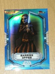 2022 Topps Star Wars Finest BLUE Refractor BARRISS OFFEE #10 38/150