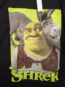 Men's Shrek and Donkey Black Graphic Tee *See Description - Picture 1 of 4