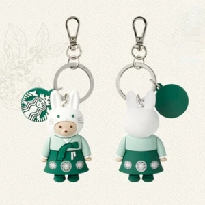 STARBUCKS Korea Bearista Rabbit Keychain HANBOK edition Wishbunny Collection - Picture 1 of 5