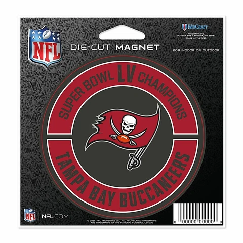 Tampa Bay Bucs NFL Super Bowl Champions Die-Cut Magnet (set of 2) Cover