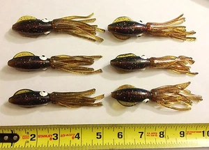 ORIGINAL B2 SQUIDS 5 INCH KÖDER ULTRA UV VIOLET SQUID BODY FLUKE SEABASS - Bild 1 von 2