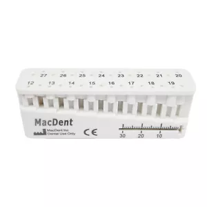 MacDent Dental Endo Mini Block Files Measuring Tools Endodontic Ruler Measure - Picture 1 of 2
