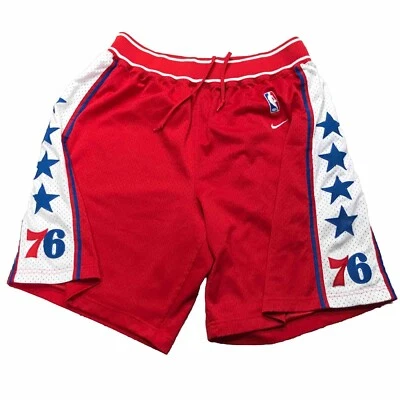 Vintage Nike Philadelphia 76ers Sixers Shorts Mens XL Red Wht Blu NBA Basketball - Image 1 of 4