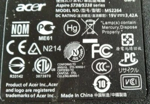 aspire 5738g-854g32mn ms2274 cornice pannello batter scocca caddy cover display - Foto 1 di 5