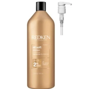 REDKEN ALL SOFT SHAMPOO 1 L WITH PUMP FOR DRY HAIR - Picture 1 of 3
