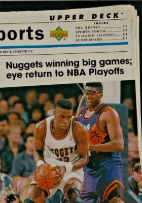 1994 Upper Deck Chronicle #205 Denver Nuggets NBA Card Free Shipping - Image 1 of 2