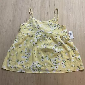 Old Navy Printed Tie-Back Cami Top for Girls Size XL 14-16 Yellow Floral New - Picture 1 of 5