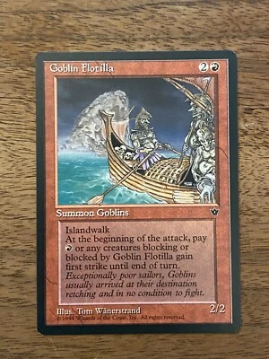 Goblin Flotilla NM+ NEVER PLAYED Fallen Empires MTG Magic VINTAGE FREE SHIPPING - Image 1 of 2