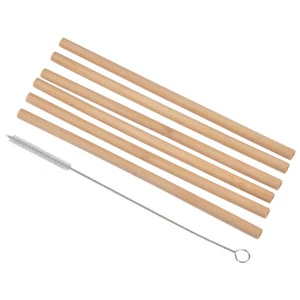Juego de 12 pajitas bambú pajitas reutilizables tubos madera - Imagen 1 de 2
