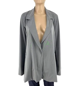 PERSONA Women Grey Relaxed Jacket Blazer Size Plus S - Picture 1 of 11