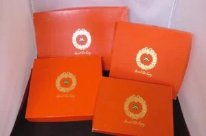 (4) Vintage Lot MARSHALL FIELD'S CHRISTMAS Red GIFT BOX Department Store Decor - Picture 1 of 13