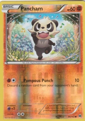 Pancham 86/162 XY BREAKthrough Pokemon Reverse Holo NM - Image 1 of 2