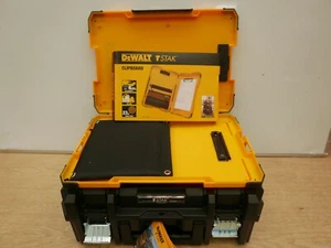 DEWALT EMPTY TSTAK FLAT TOP STORAGE CASE + LED CLIPBOARD ORGANISER DWST82732-1  - Picture 1 of 4