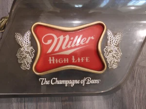Letrero de cerveza Miller de colección barra de alta vida iluminada barra de onda luz - Imagen 1 de 5