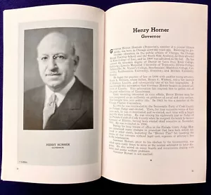 1939-40 Illinois Blue Book / Lincoln's New Salem / Growth of State Library - Imagen 1 de 12