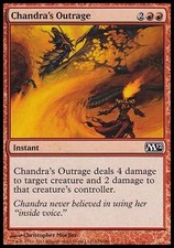 1x FOIL Chandra's Outrage M12 MtG Magic Red Common 1 x1 Card Cards