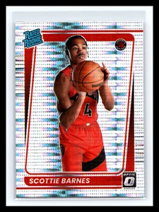💥 SCOTTIE BARNES 2021-22 DONRUSS OPTIC PRIZM SILVER PULSAR HOLORATED RC # 186 - Bild 1 von 2