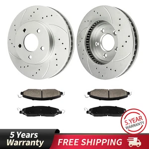 Rotores de disco perforados delanteros y pastillas de freno para Ford Mustang 2005-2010 54130 D1081 - Imagen 1 de 12