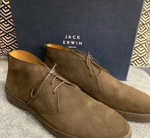 Jack Erwin Reade Dark Brown Nubuck Dress Boots Mens Size 13💫 - Picture 1 of 4