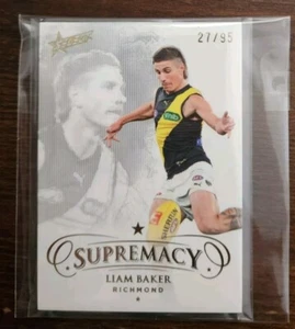 Liam Baker 27/95 AFL Select Supremacy 2024 Base Richmond Tigers - Picture 1 of 2