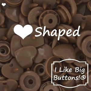 KAM Broches de presión Forma CORAZÓN G89 Chocolate con leche Plástico Botones a presión Sin coser Coser - Imagen 1 de 11