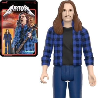 CLIFF BURTON • Super 7• ReAction Figure • 3 ¾ in • METALLICA • Ships Free - image 1 of 4